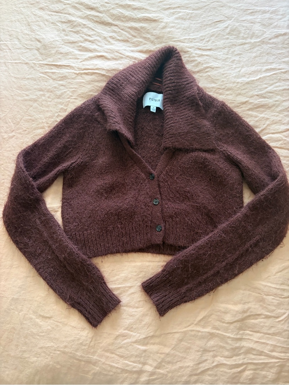 Pistola brown cropped sweater